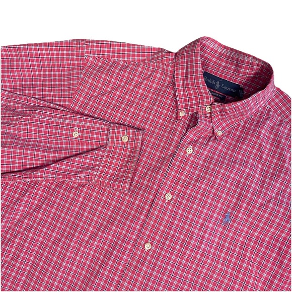 Ralph Lauren Other - RALPH LAUREN Pink Multicolor Plaid Classic Fit Long Sleeve Button Up Shirt L